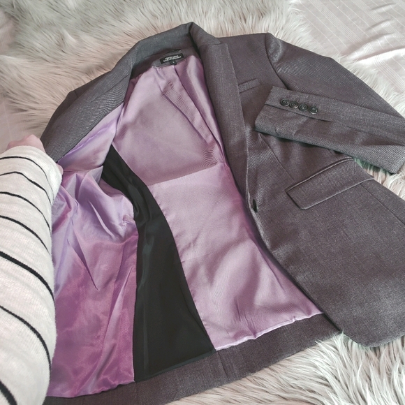 RW&CO. Purple Mauve Buttoned Blazer Office Formal Business Casual Blazer - Picture 7 of 17